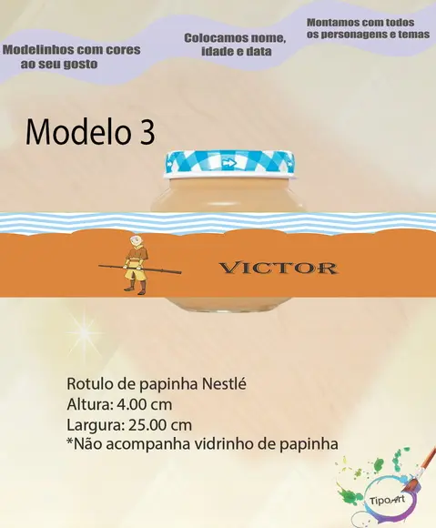 Rótulo Vidro Papinha-avatar Aang