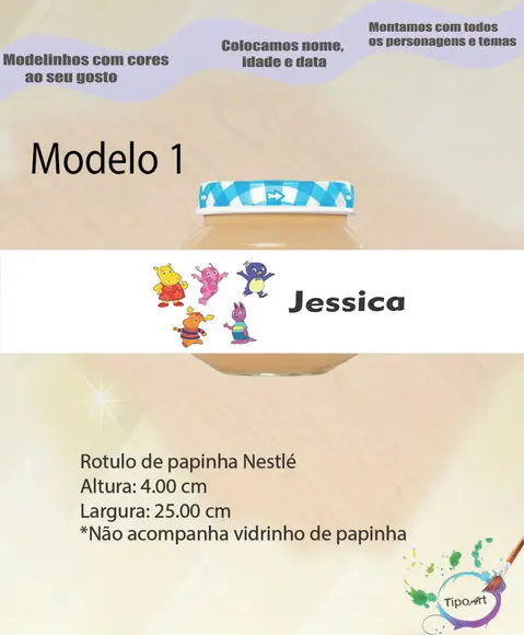Rótulo Vidro Papinha-backyardigans