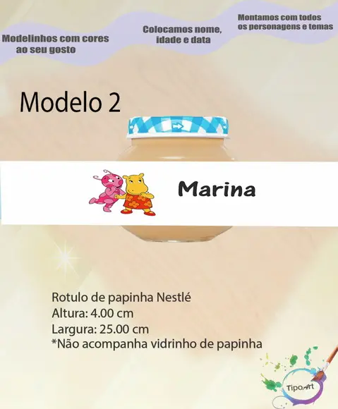 Rótulo Vidro Papinha-backyardigans