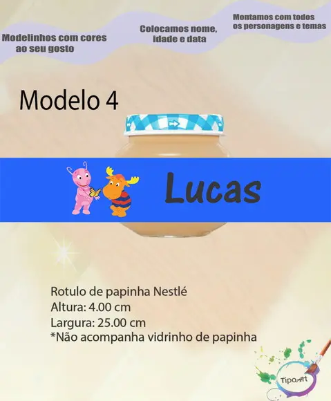Rótulo Vidro Papinha-backyardigans