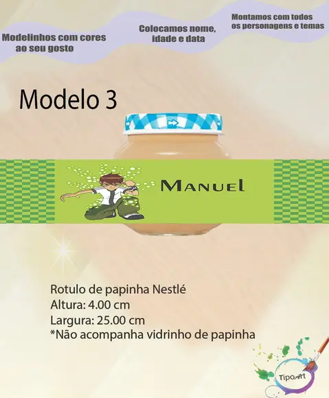 Rótulo Vidro Papinha-ben 10