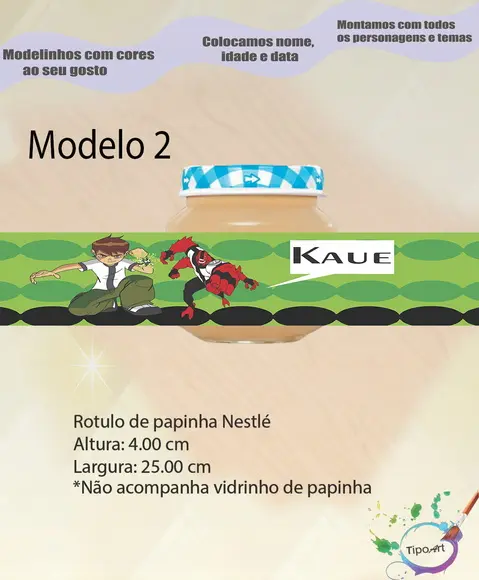 Rótulo Vidro Papinha-ben 10