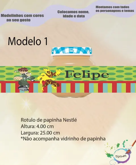 Rótulo Vidro Papinha-ben 10