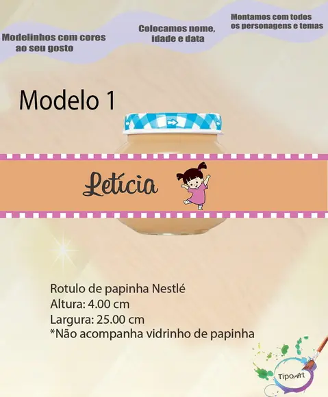 Rótulo Vidro Papinha-boo