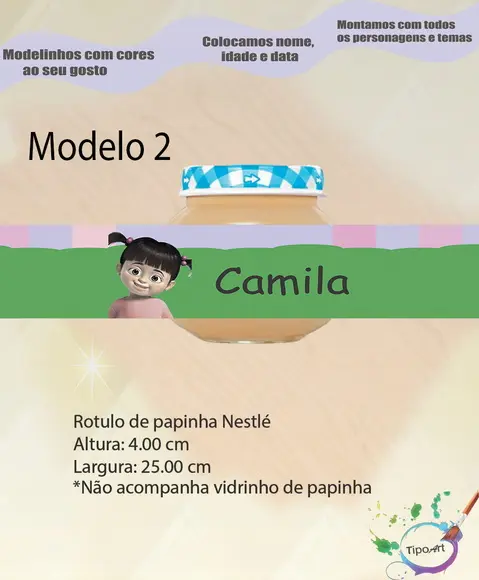 Rótulo Vidro Papinha-boo