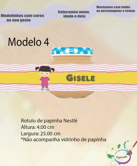 Rótulo Vidro Papinha-boo