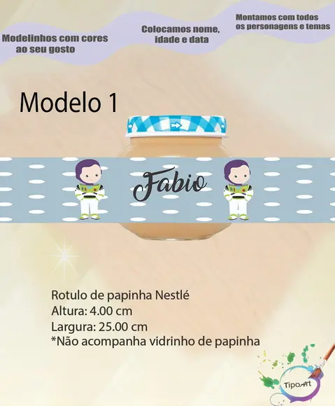 Rótulo Vidro Papinha-buzz Lightyear