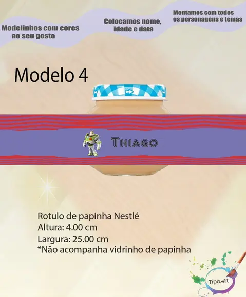 Rótulo Vidro Papinha-buzz Lightyear