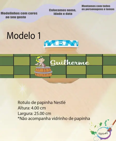 Rótulo Vidro Papinha-chaves