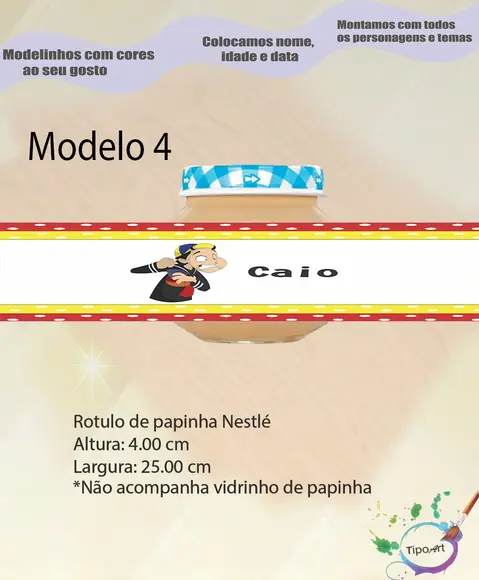 Rótulo Vidro Papinha-chaves
