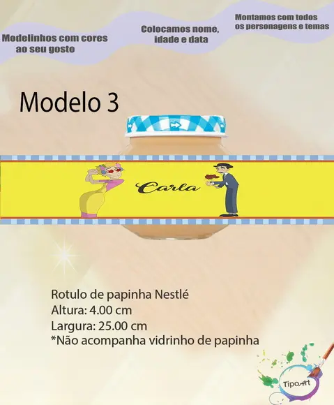 Rótulo Vidro Papinha-chaves