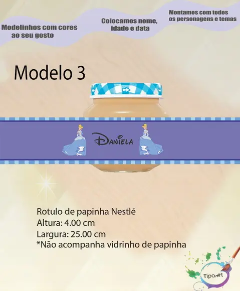 Rótulo Vidro Papinha-cinderela