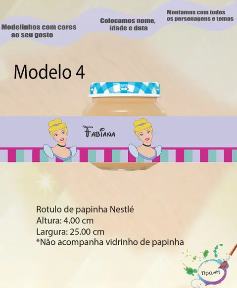 Rótulo Vidro Papinha-cinderela