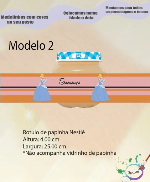 Rótulo Vidro Papinha-cinderela