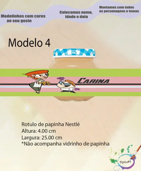 Rótulo Vidro Papinha-dexter