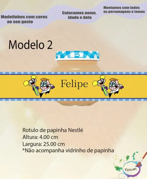 Rótulo Vidro Papinha-dexter