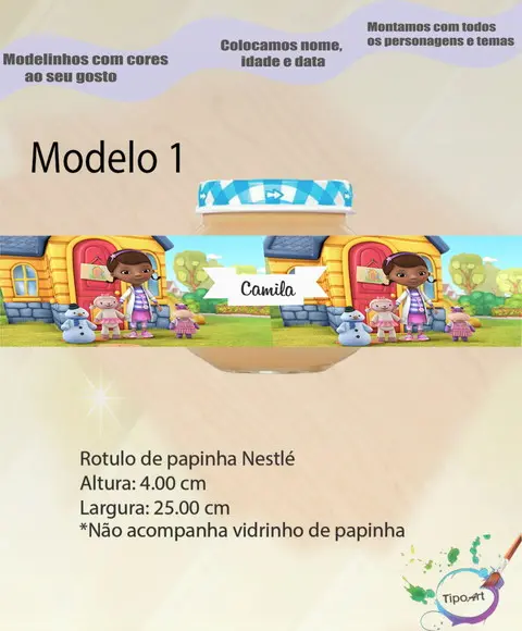 Rótulo Vidro Papinha-doutora Brinquedos