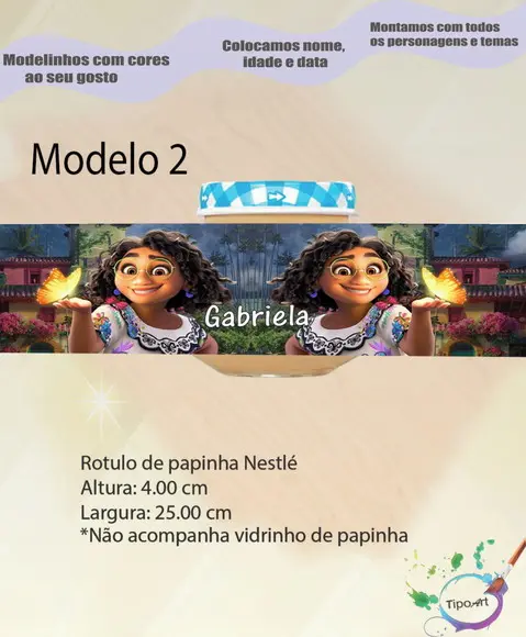 Rótulo Vidro Papinha-encanto