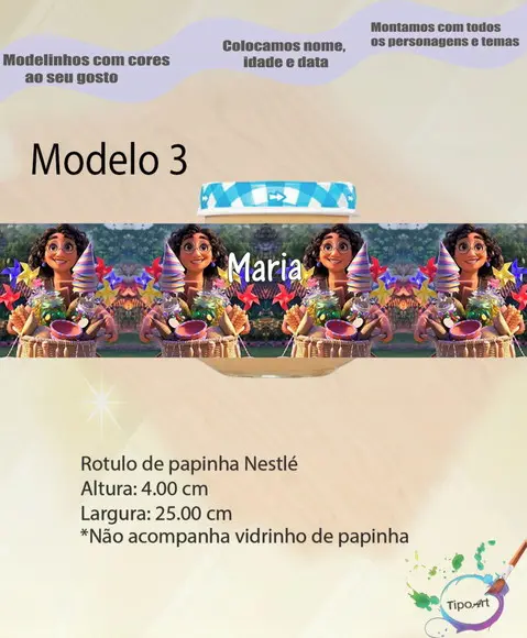 Rótulo Vidro Papinha-encanto
