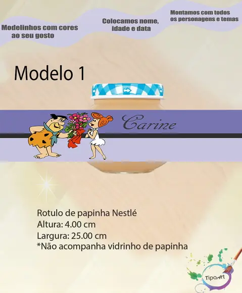 Rótulo Vidro Papinha-fred Flintstone
