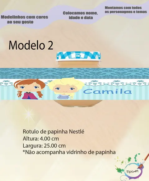 Rótulo Vidro Papinha-frozen