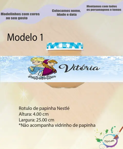 Rótulo Vidro Papinha-frozen