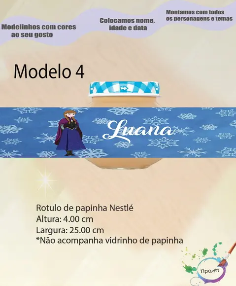 Rótulo Vidro Papinha-frozen