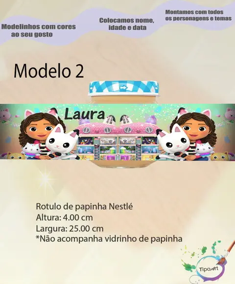 Rótulo Vidro Papinha-gabi Casa Mágica