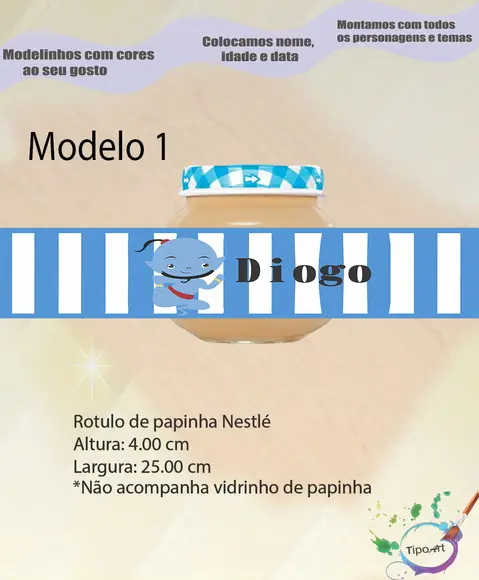 Rótulo Vidro Papinha-genio