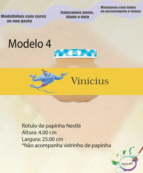 Rótulo Vidro Papinha-genio