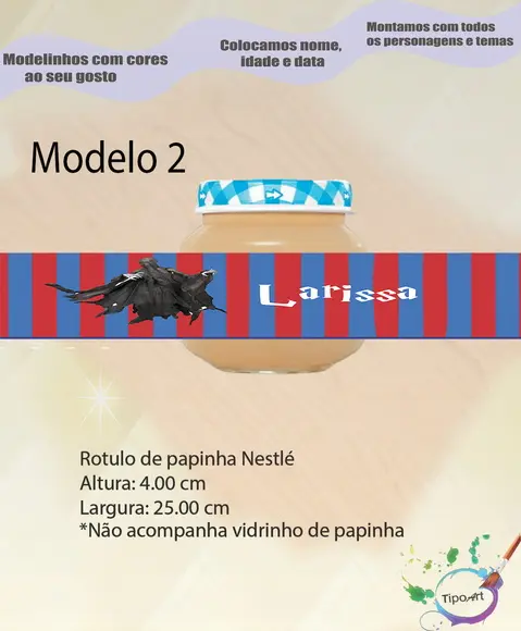 Rótulo Vidro Papinha-harry Potter-modelo 2