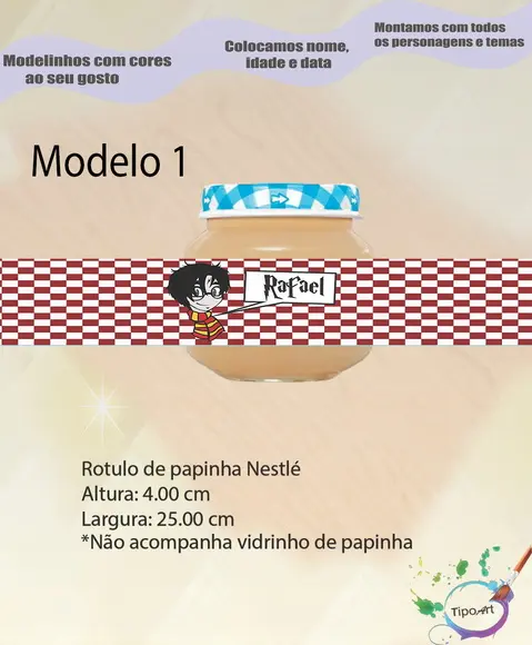 Rótulo Vidro Papinha-harry Potter-modelo 2