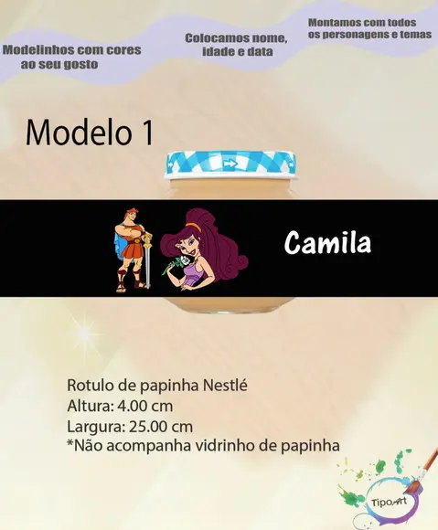 Rótulo Vidro Papinha-hercules