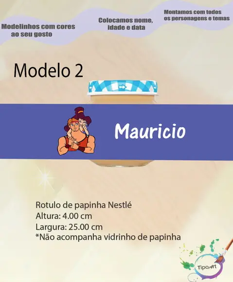 Rótulo Vidro Papinha-hercules