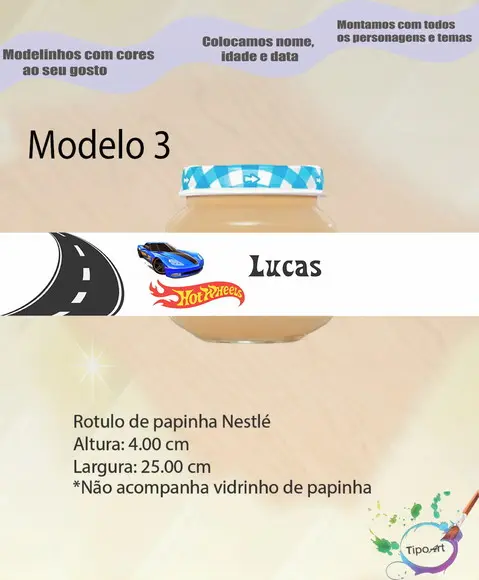 Rótulo Vidro Papinha-hot Whells
