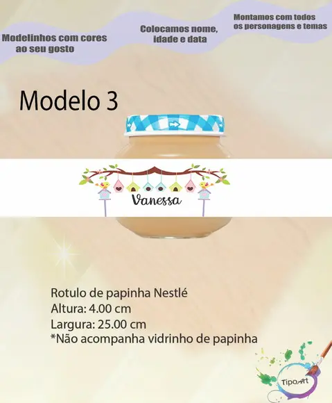 Rótulo Vidro Papinha-jardim Encantado