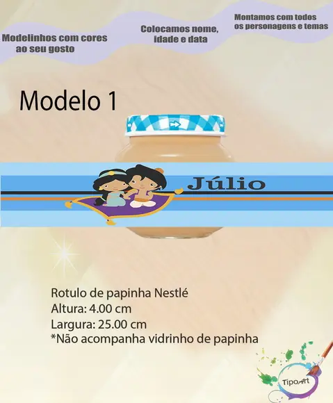 Rótulo Vidro Papinha-jasmine