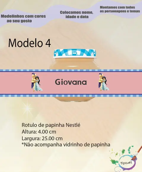 Rótulo Vidro Papinha-jasmine
