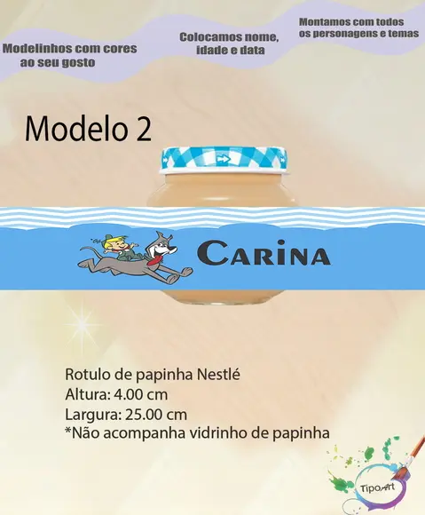 Rótulo Vidro Papinha-jetsons