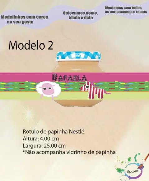 Rótulo Vidro Papinha-lalaloopsy