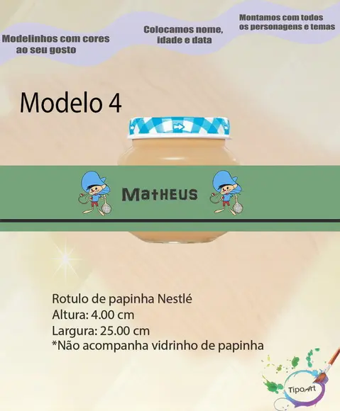 Rótulo Vidro Papinha-ligeirinho