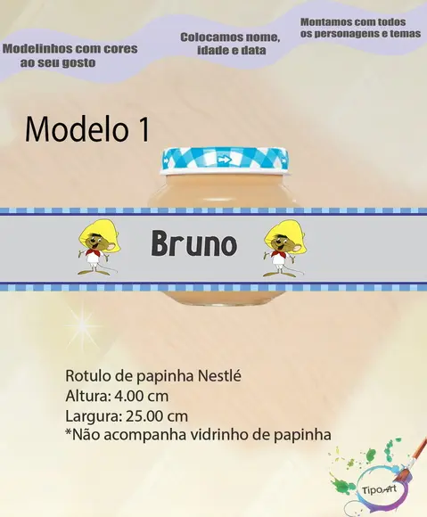 Rótulo Vidro Papinha-ligeirinho