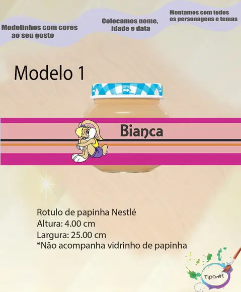 Rótulo Vidro Papinha-lola