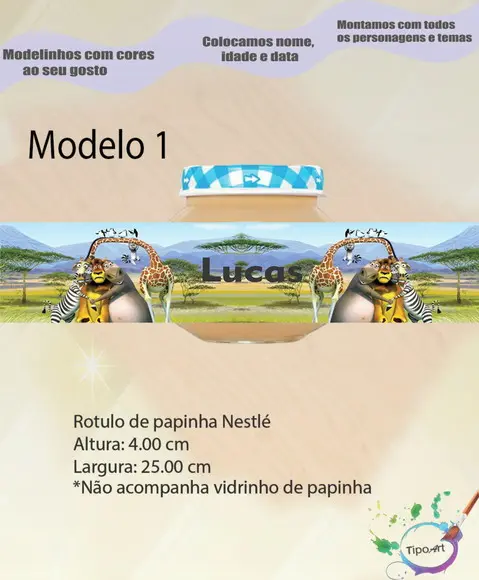 Rótulo Vidro Papinha-madagascar
