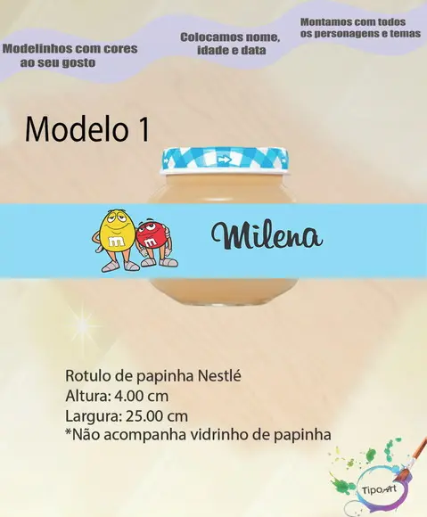 Rótulo Vidro Papinha-m&m