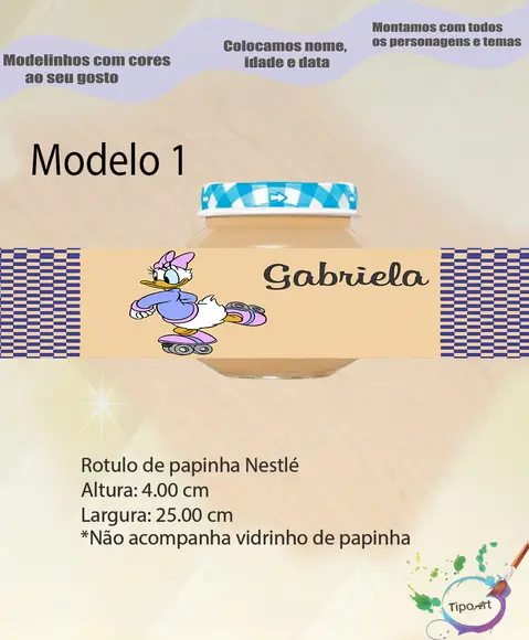 Rótulo Vidro Papinha-margarida