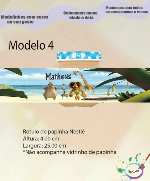 Rótulo Vidro Papinha-madagascar