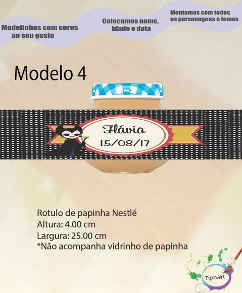 Rótulo Vidro Papinha-malevola