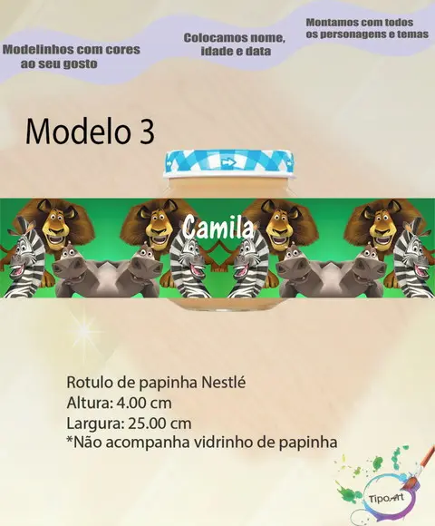 Rótulo Vidro Papinha-madagascar