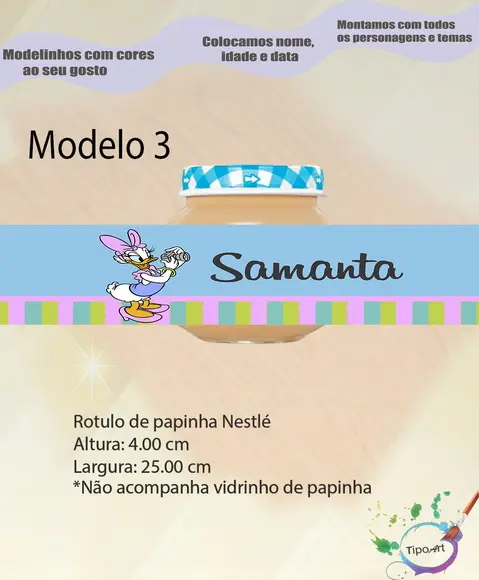 Rótulo Vidro Papinha-margarida